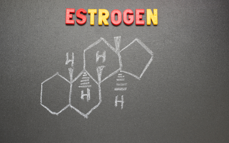 女性ホルモン・エストロゲンの化学構造式の図