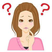 肌荒れに悩む女性のイラスト