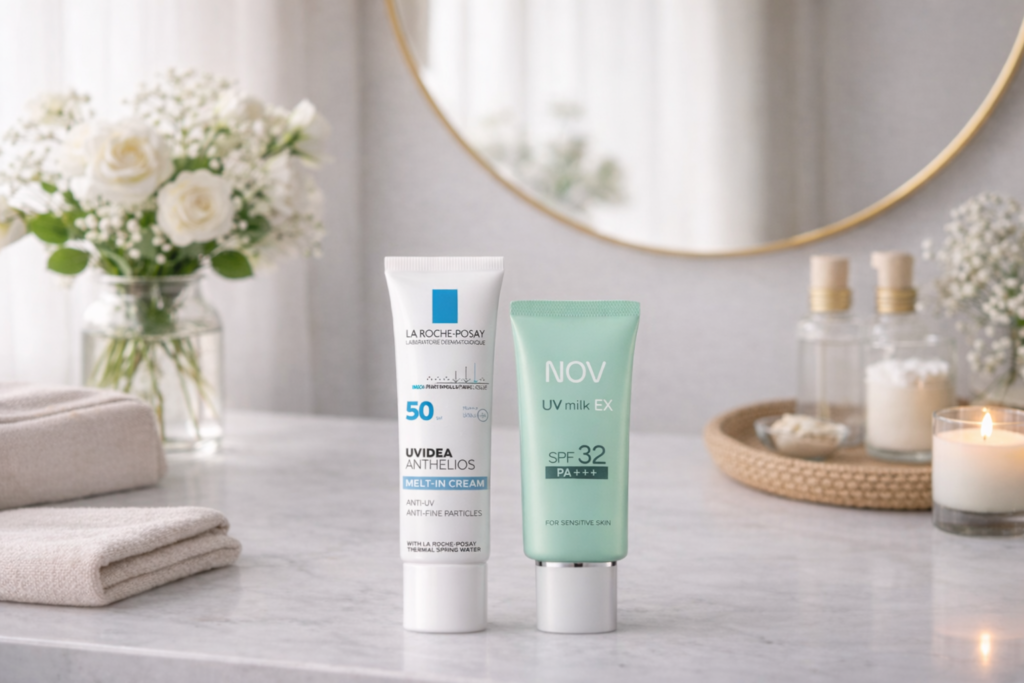 ラロッシュポゼ UVイデアとノブ UVミルク 敏感肌向け日焼け止め